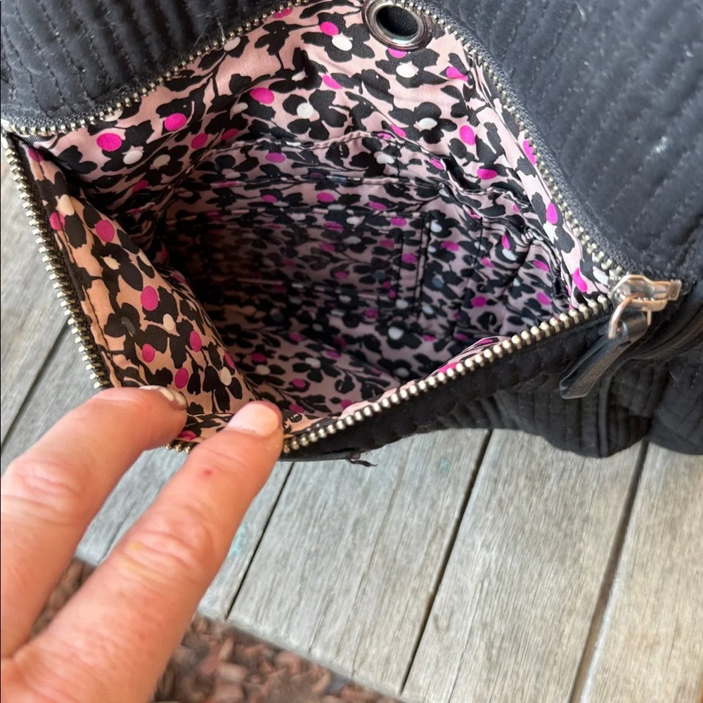 Vera Bradley Black Quilted Campus Backpack~pls read!